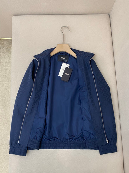 Fendi FF Monogram Bomber Jacket "Blue"