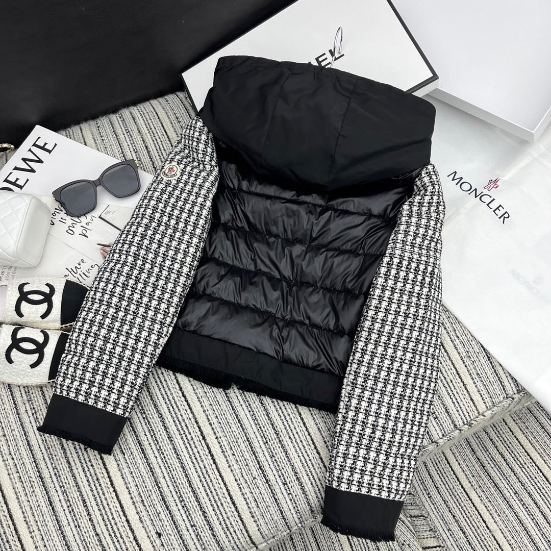 Moncler Remonay Tweed Down Jacket "Black"