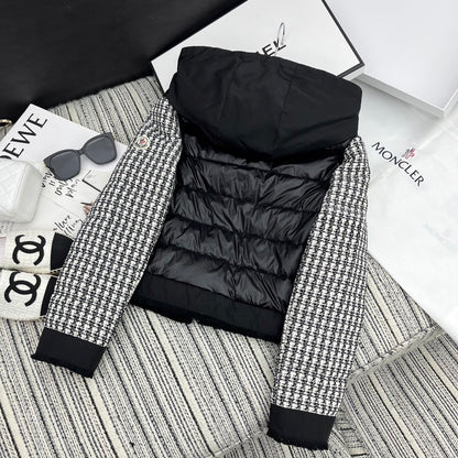 Moncler Remonay Tweed Down Jacket "Black"