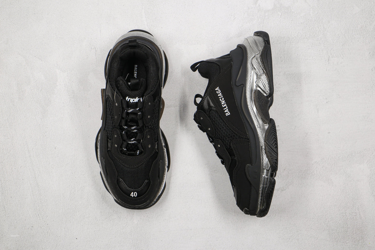 Balenciga Triple S "Black-Silver"