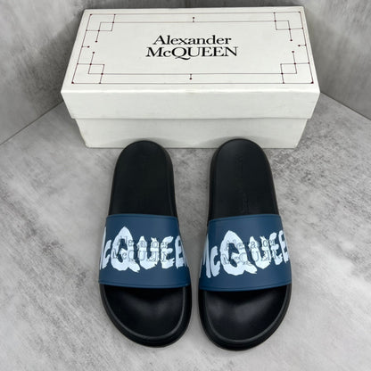Alexander McQueen Slides "Black-Blue-White"