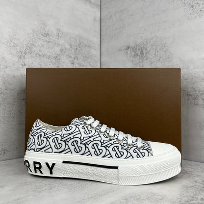 Burberry Gabardine "White-Black Monogram"