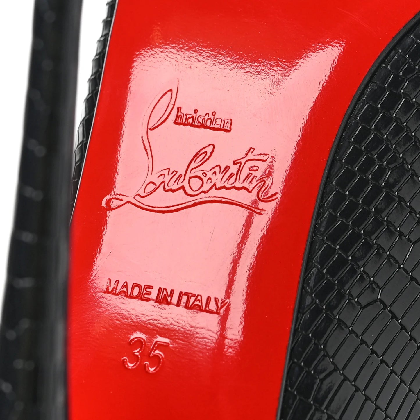 Christian Louboutin Kate Embossed Leather Pumps 100mm "Black"