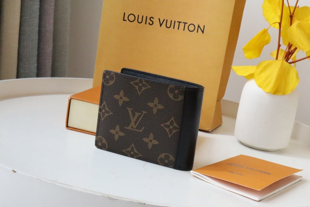 Louis Vuitton Multiple Wallet "Monogram Macassar Canvas"