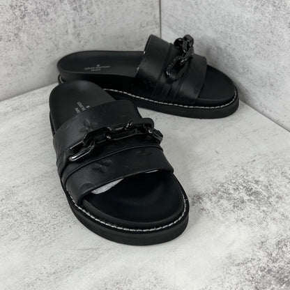 Louis Vuitton Chain Slides "Black"