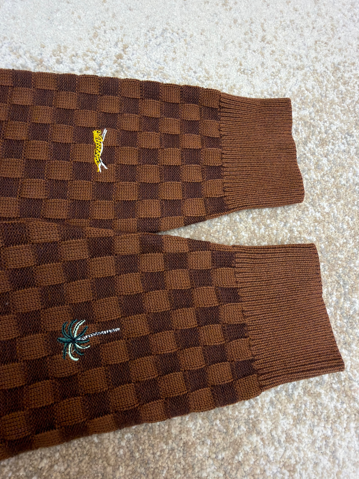 Louis Vuitton x The The Darjeeling Limited Embroidered Long-Sleeved Crewneck "Bourbon Brown"