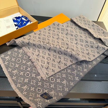 Louis Vuitton Classic Monogram Scarf "Beige"