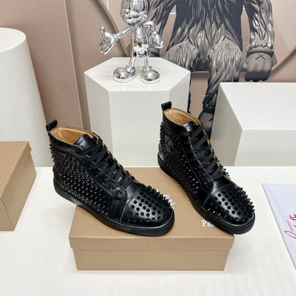 Christian Louboutin High-Top Louis Spikes "Black"