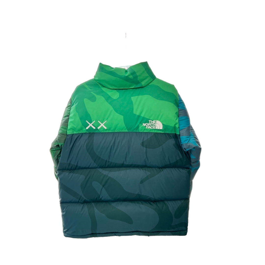 KAWS x The North Face Nuptse Down Jacket "Safety Green"
