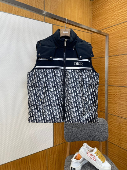 Dior Oblique Down Vest "Black-White"