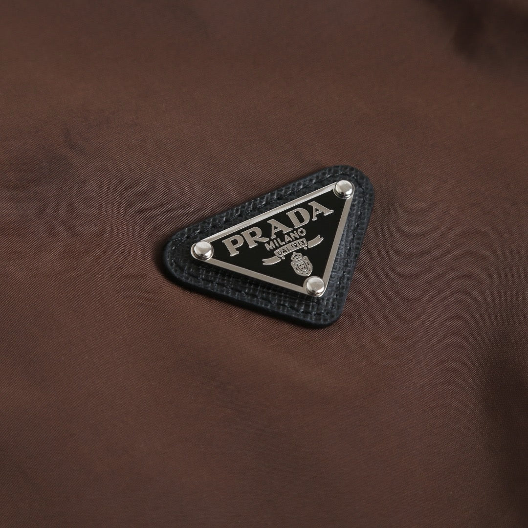 Prada Re-Nylon Reversible Jacket "Cocoa Brown-Black"