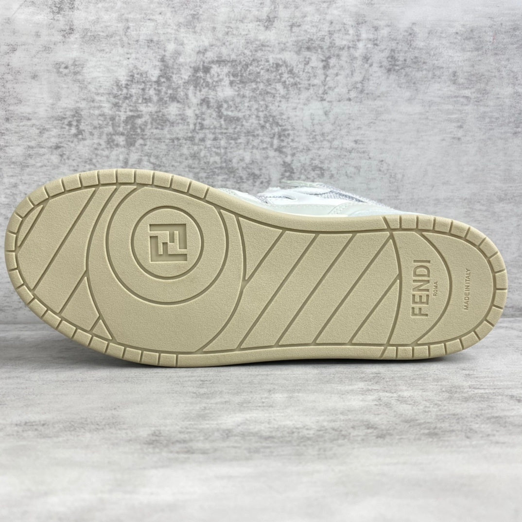 Fendi Match High-Top "White-Grey" Crystals