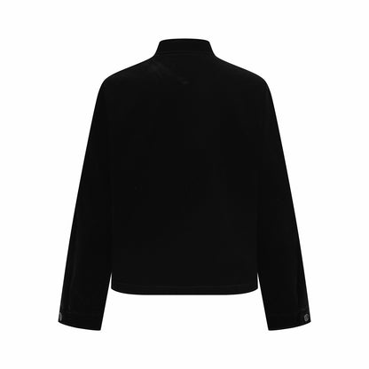 Prada Cotton Velvet Blouson Jacket "Black"