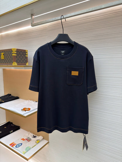 Fendi Cotton T-shirt "Dark Blue"