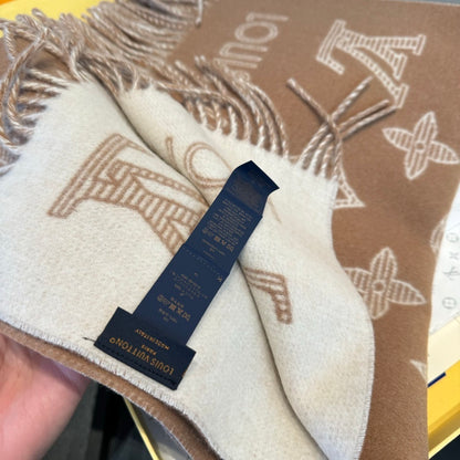 Louis Vuitton Monogram Shadow Scarf "Beige"