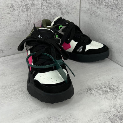 Off-White Sponge Mid "Black-Fuschia"