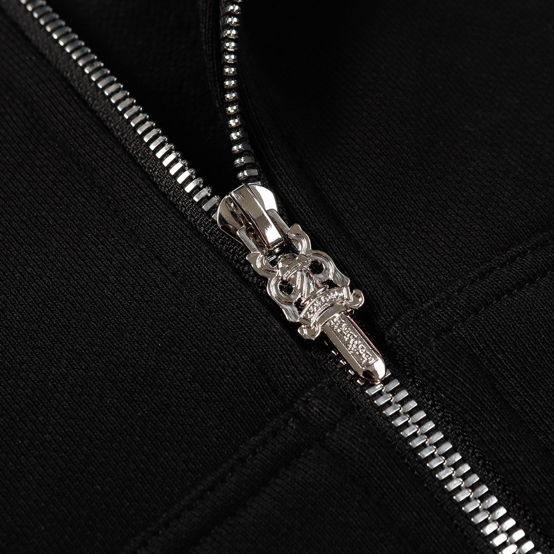 Chrome Hearts Zip-Up Hoodie "Black-Grey-White"