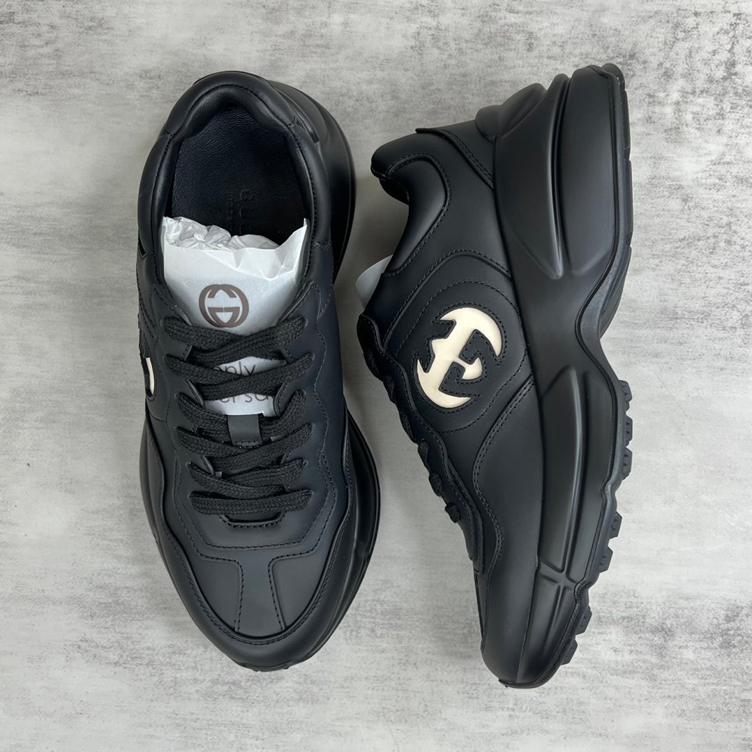 Gucci Rhyton Interlocking G "Black-White"