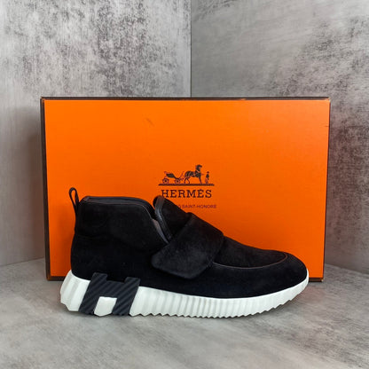 Hermes H "Black-White Suede"