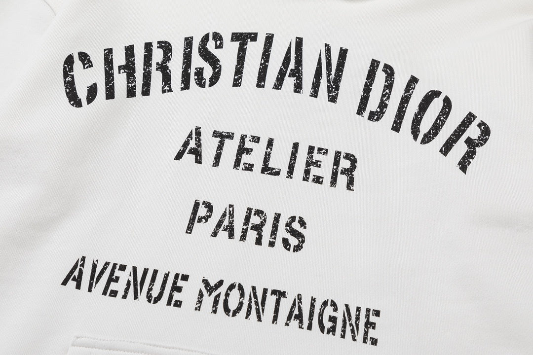 Dior Avenue Montaigne Hoodie "White"