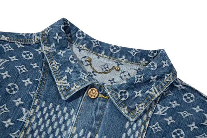 Louis Vuitton x Nigo Giant Damier Waves MNGM Denim Jacket