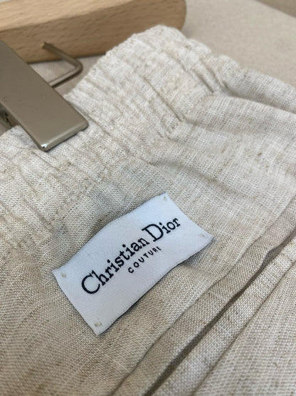 Dior Linen and Cotton Pants "Beige"