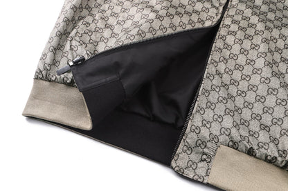 Gucci Reversible Cotton Canvas Zip Jacket Black Compact Cotton Canvas" and "GG nylon"