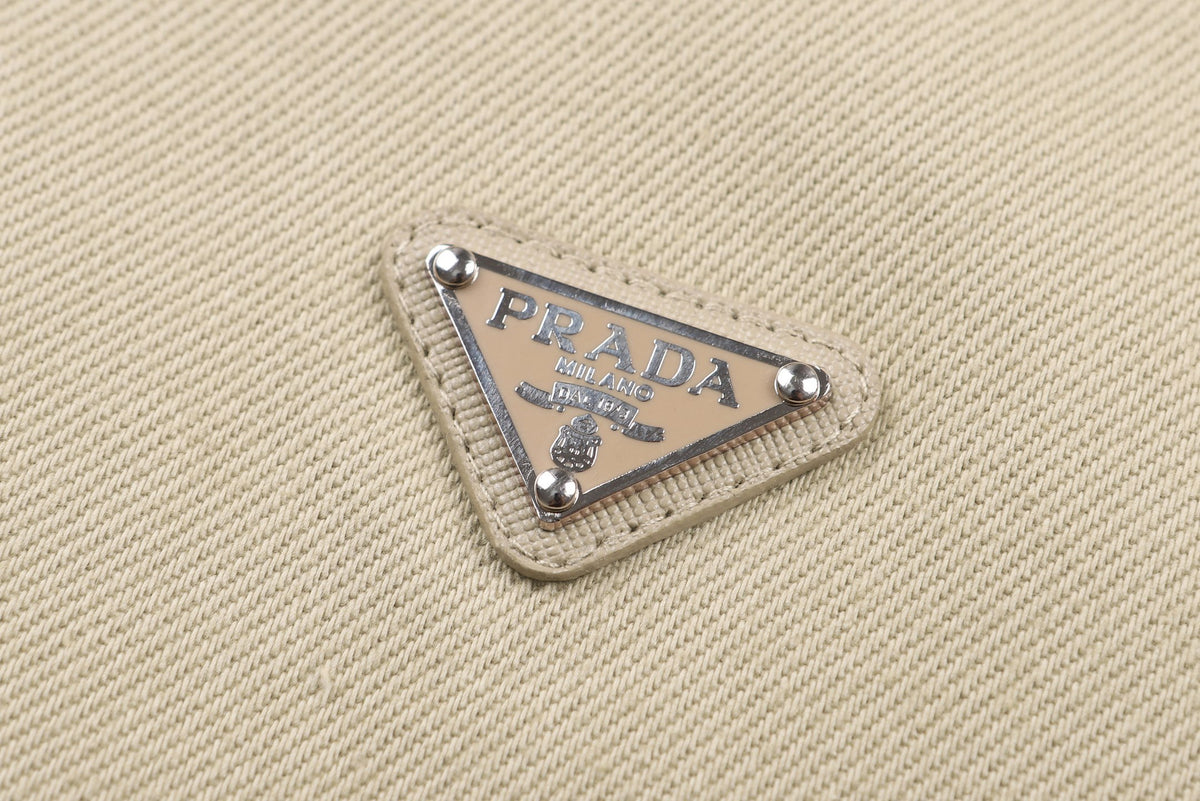 Prada Denim Blouson Jacket "Sand"