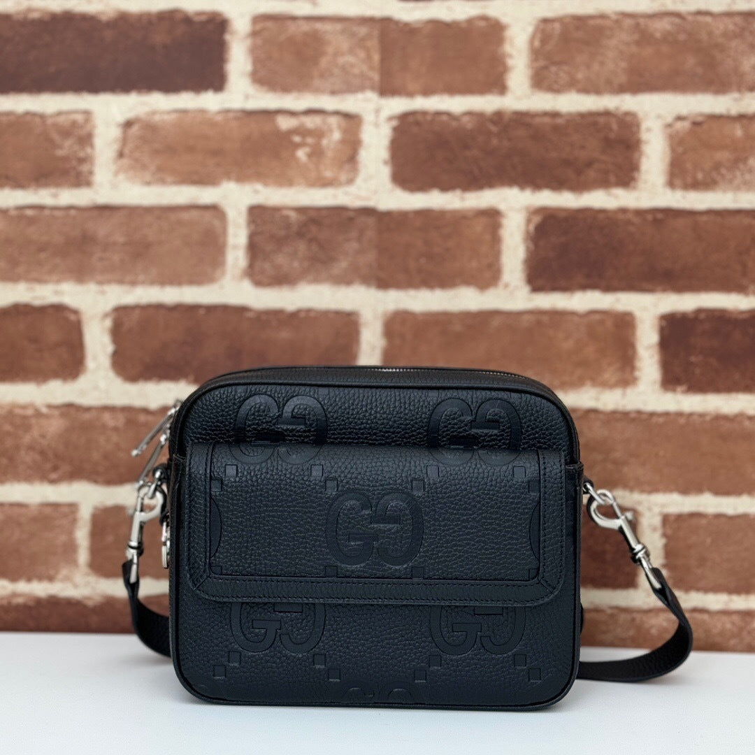 Gucci GG Jumbo Leather Crossbody Bag