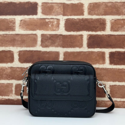 Gucci GG Jumbo Leather Crossbody Bag