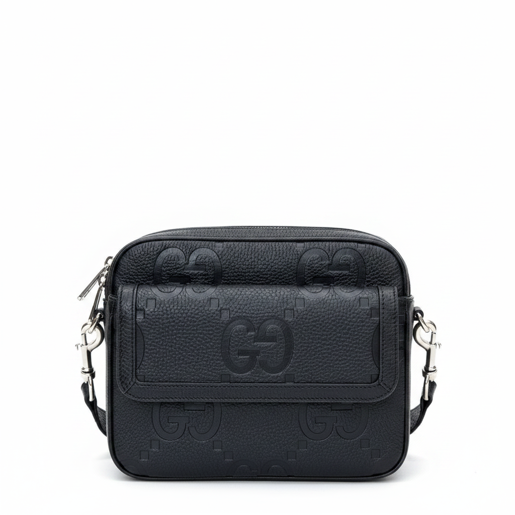 Gucci GG Jumbo Leather Crossbody Bag