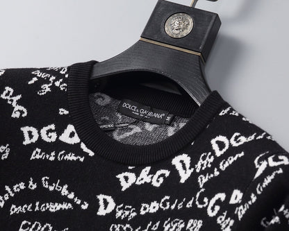 Dolce & Gabbana All-Over Logo Swater "Black-White"