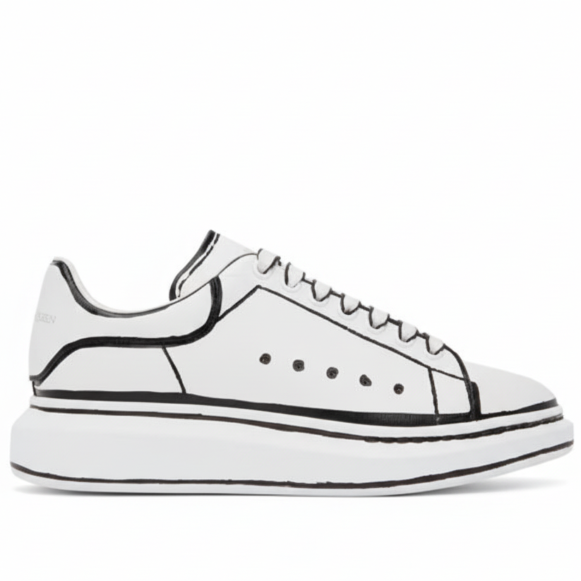 Alexander McQueen Oversized "White-Black Outline"