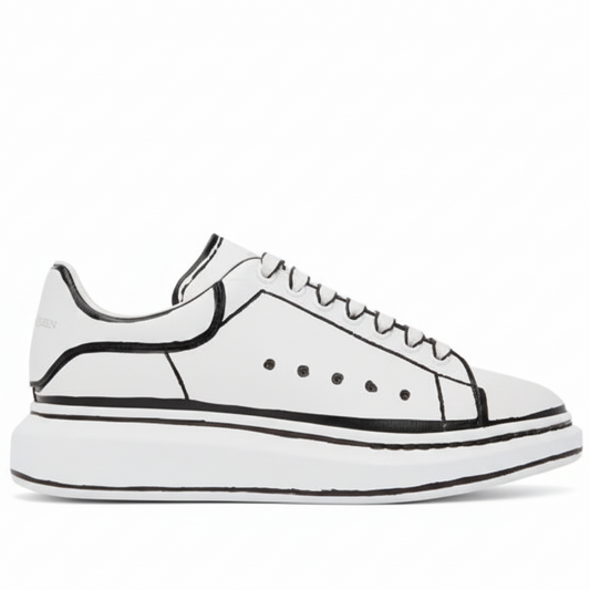 Alexander McQueen Oversized "White-Black Outline"