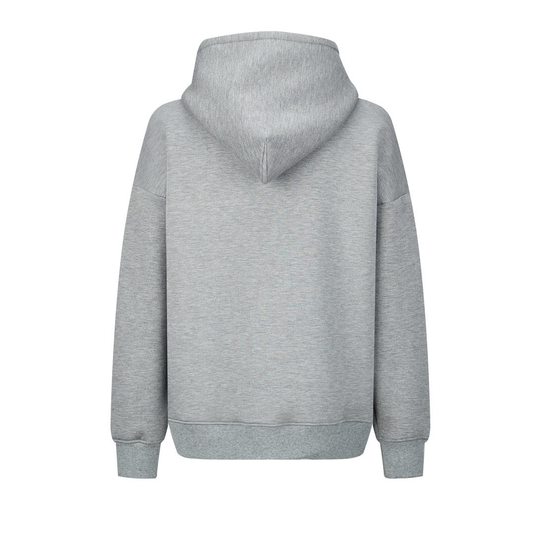 Gucci Logo-Appliquéd Jersey Zip-Up Hoodie "Grey"