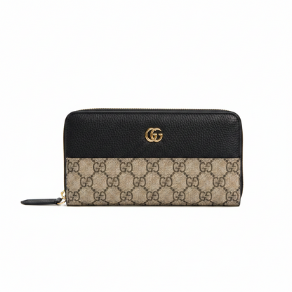 Gucci Bi-colour GG Marmont Zip Around Wallet