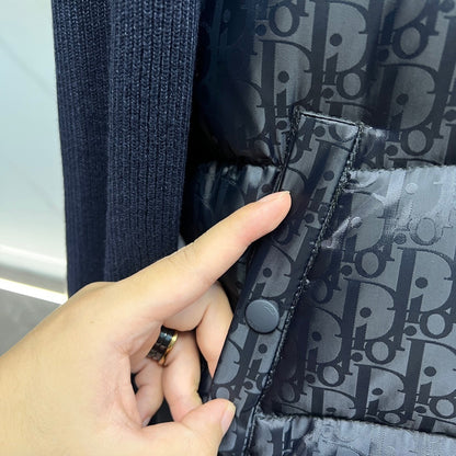 Dior Oblique Jacket Virgin Wool Knit "Navy Blue"