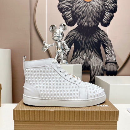 Christian Louboutin High-Top Louis Spike "White"