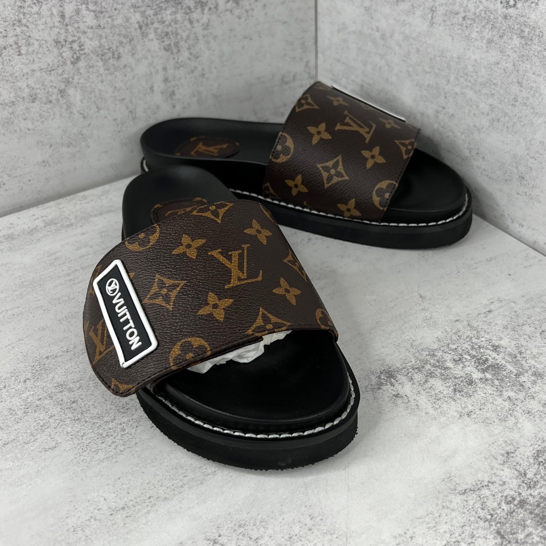 Louis Vuitton Slides "Brown-Black"
