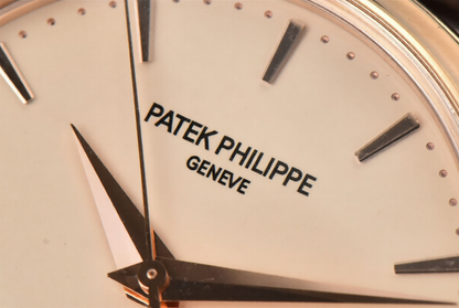Patek Philippe Calatrava 39mm Rose Gold Brown Leather Cream Dial