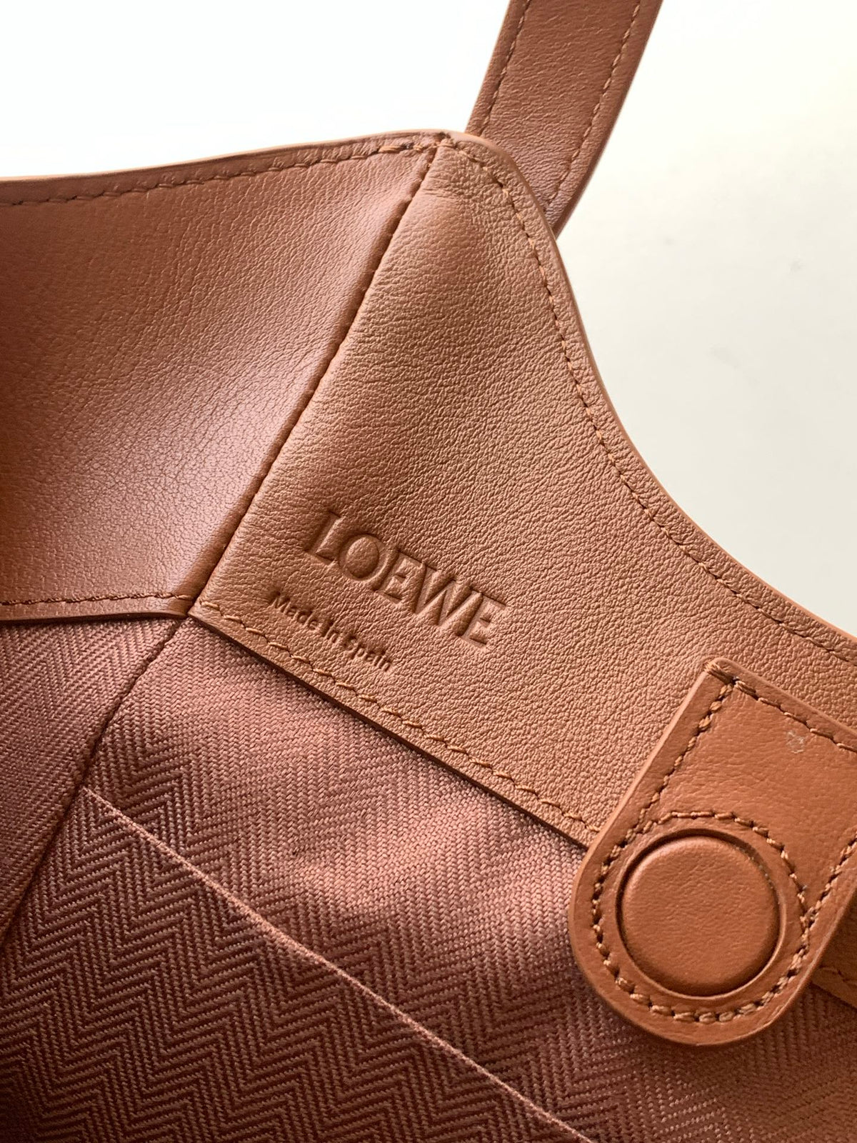 Loewe Hammock Flip Bag in Classic Calfskin "Brown"