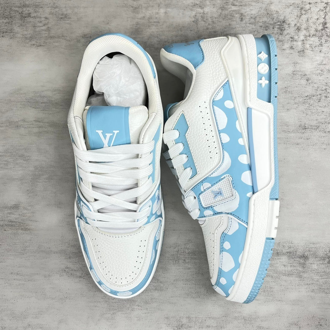 Louis Vuitton x Yayoi Kusama Trainers "Blue-White"
