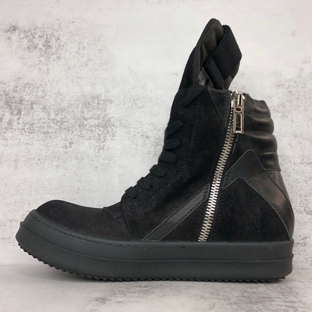 Rick Owens Geobasket "Black Suede"