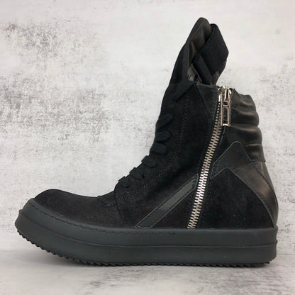 Rick Owens Geobasket "Black Suede"