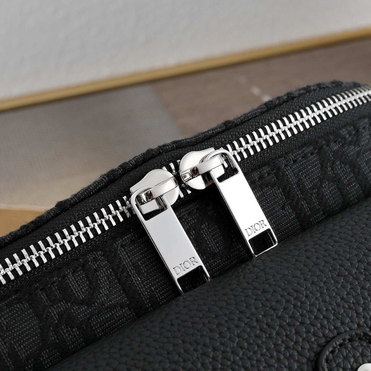 Dior Saddle Belt Bag "Dior Oblique Jacquard in Black and Grained Calfskin in Black"