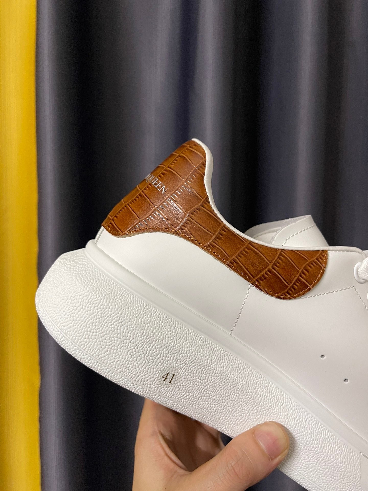 Alexander McQueen Oversized "White-Brown Croc"