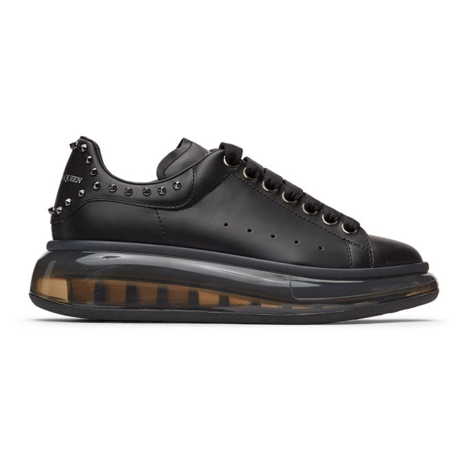 Alexander McQueen Oversized "Black Studded-Clear Sole"