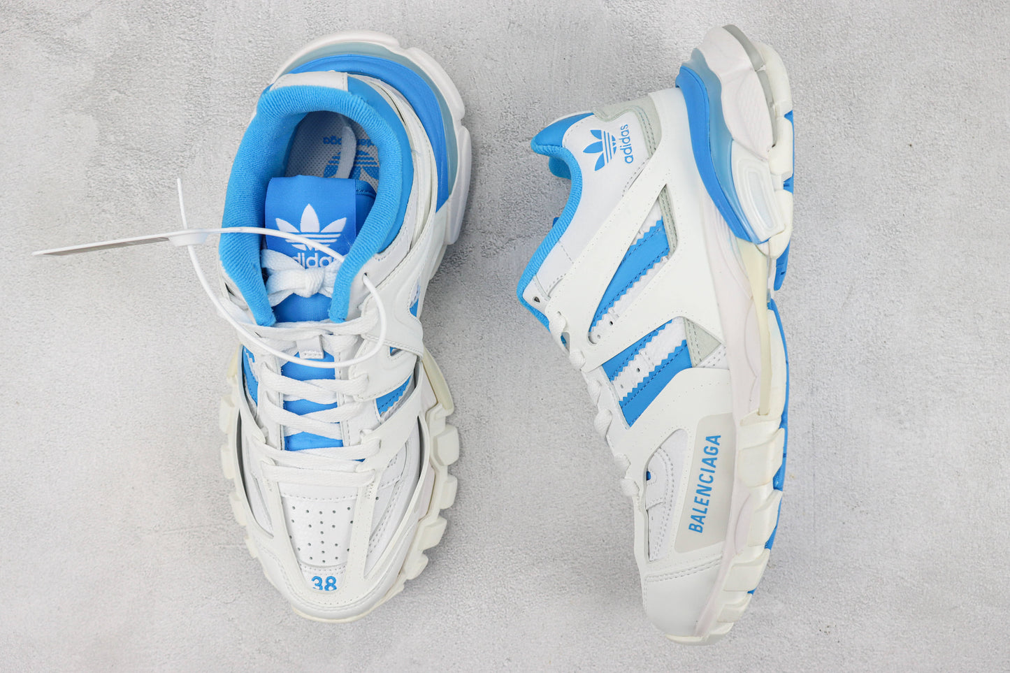 Balenciaga x Adidas Track "White-Light Blue"