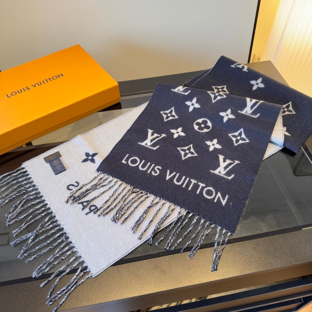 Louis Vuitton Monogram Scarf "Blue"