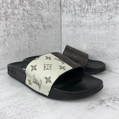Louis Vuitton Slides "Black-White-Brown"